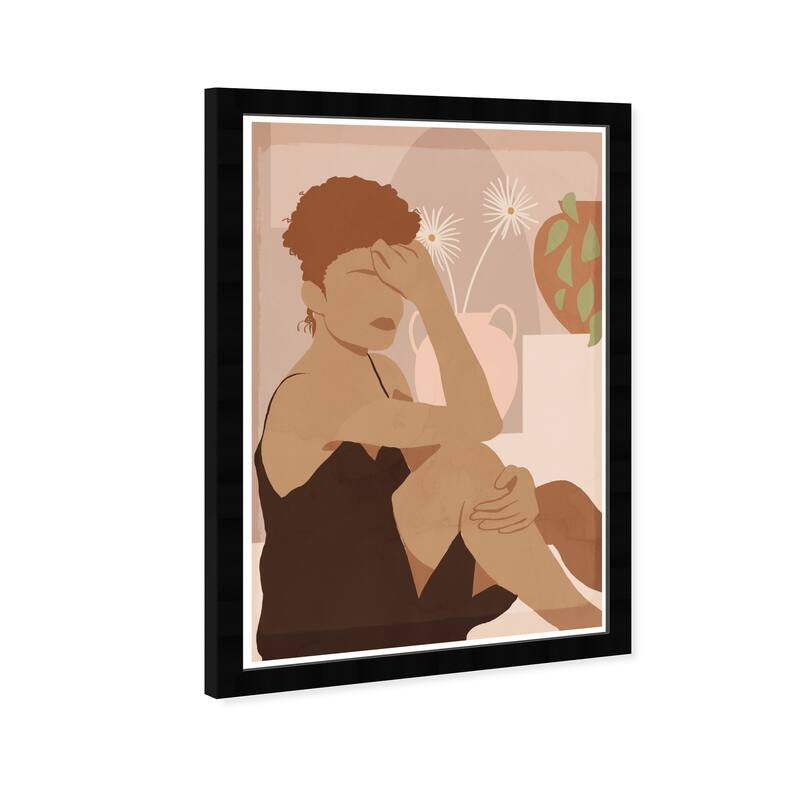 Wynwood Studio Prints People and Portraits In Terracotta Thoughts Brown and Modern & Contemporary Wall Art Canvas Print