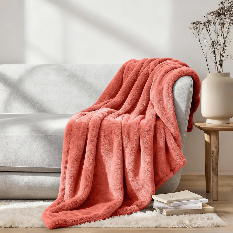 Superior Solid Fluffy Fleece Blanket, Plush and All Season