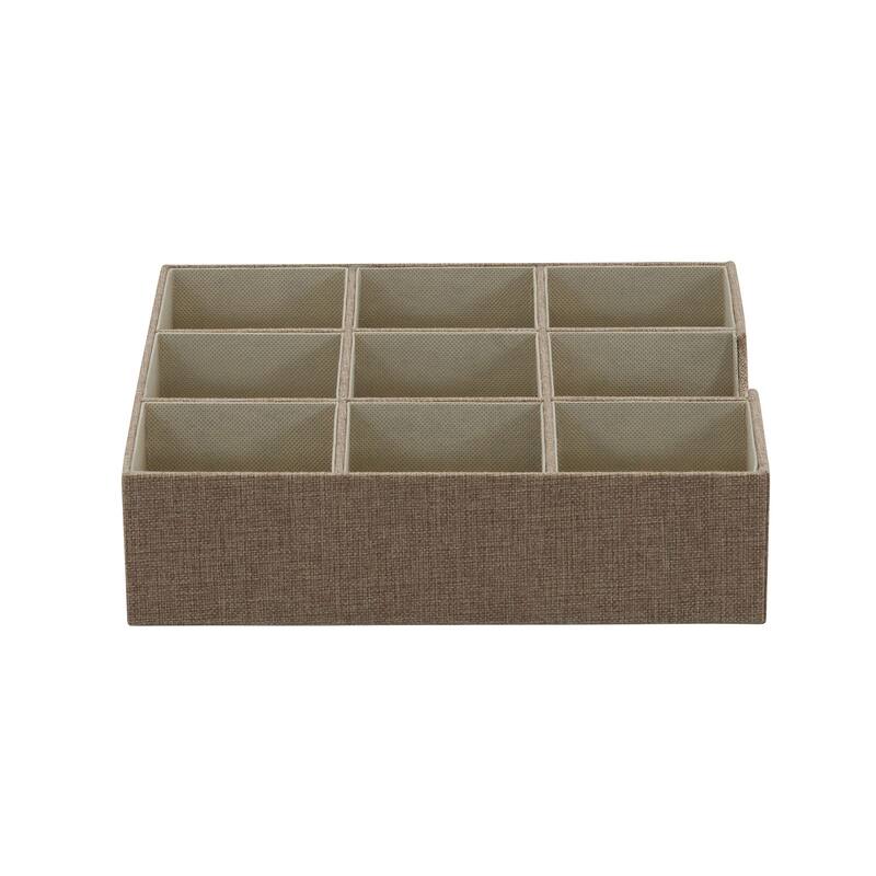 Household Essentials Drawer Organizer Tray with Fabric Cover - 12.0"L x 12.0"W x 3.0"H