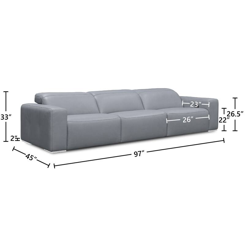 Capri Full Grain Leather Power Recliner Sofa