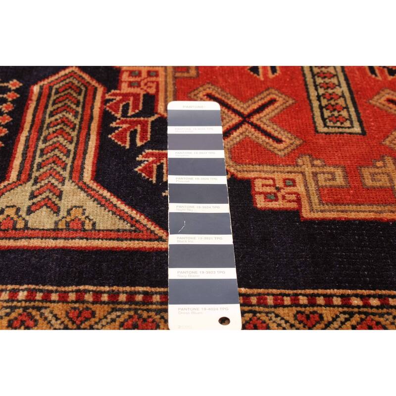 ECARPETGALLERY Hand-knotted Kayseri Dark Navy Wool Rug - 5' 3" x 9' 10"