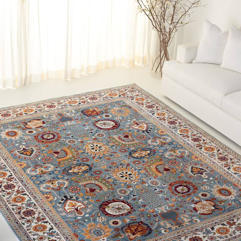 SAFAVIEH Lauren Ralph Lauren Jannetta Transitional Rug - 9' x 13' - Blue/Ivory