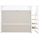 preview thumbnail 11 of 10, Twin Size Metal Loft Bed with Wardrobe and Storage Shelves, White