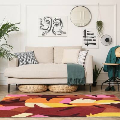 Hand Tufted TRIO Feather Rug