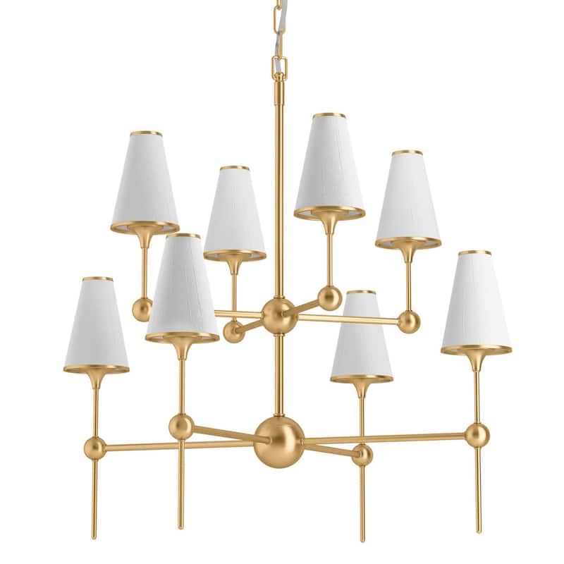 Kohler Lighting Parohn 8 Light Fabric Shade Chandelier