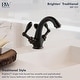 preview thumbnail 5 of 11, Brighton Single Hole Lever Style Two Handles Traditional Bathroom Faucet With Pop-up Drain Assembly 7'6" x 9'6" - Antique Bronze