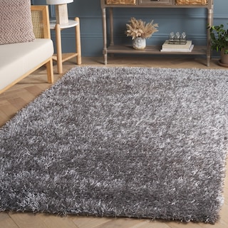 SAFAVIEH Handmade New Orleans Shag Triin Area Rug - Grey/Grey - 5' x 8'