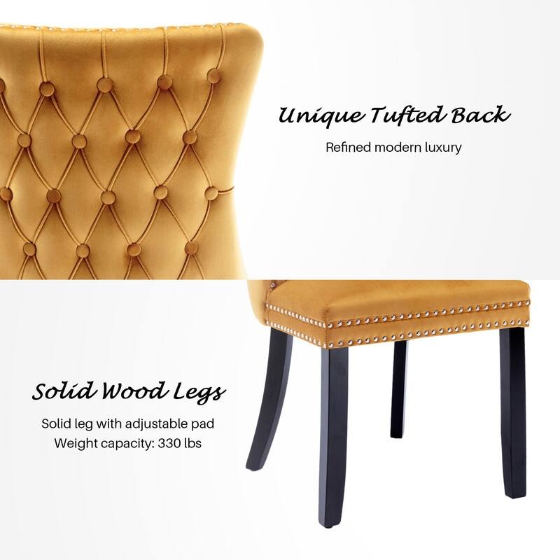 Upholstered Wing Back Dining Chair (Set of 4)
