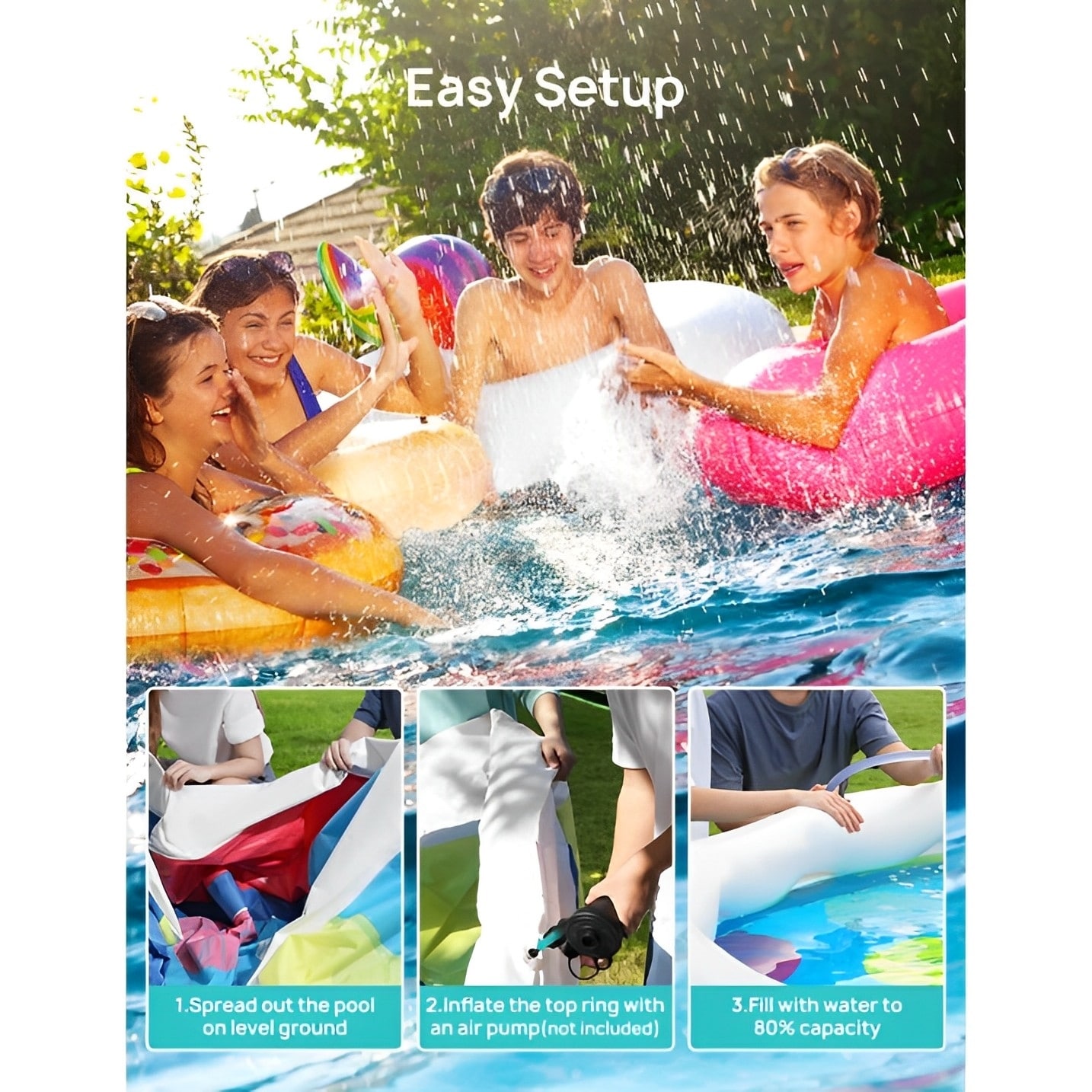 Portable Swimming Pool Pump Easy Set® 15' X 42