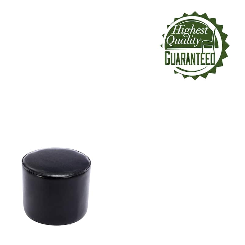 Porthos Home Bert Faux Leather Round Ottoman Coffee Table