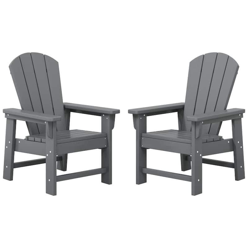 Laguna Kids Outdoor Poly Adirondack Chair (Set of 2) - Gray