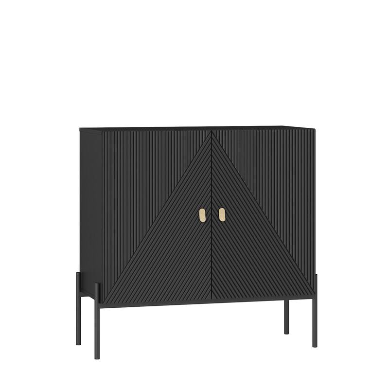 Home Coffee Bar Cabinet with Wine Rack Sideboard/Buffet - 2 Doors