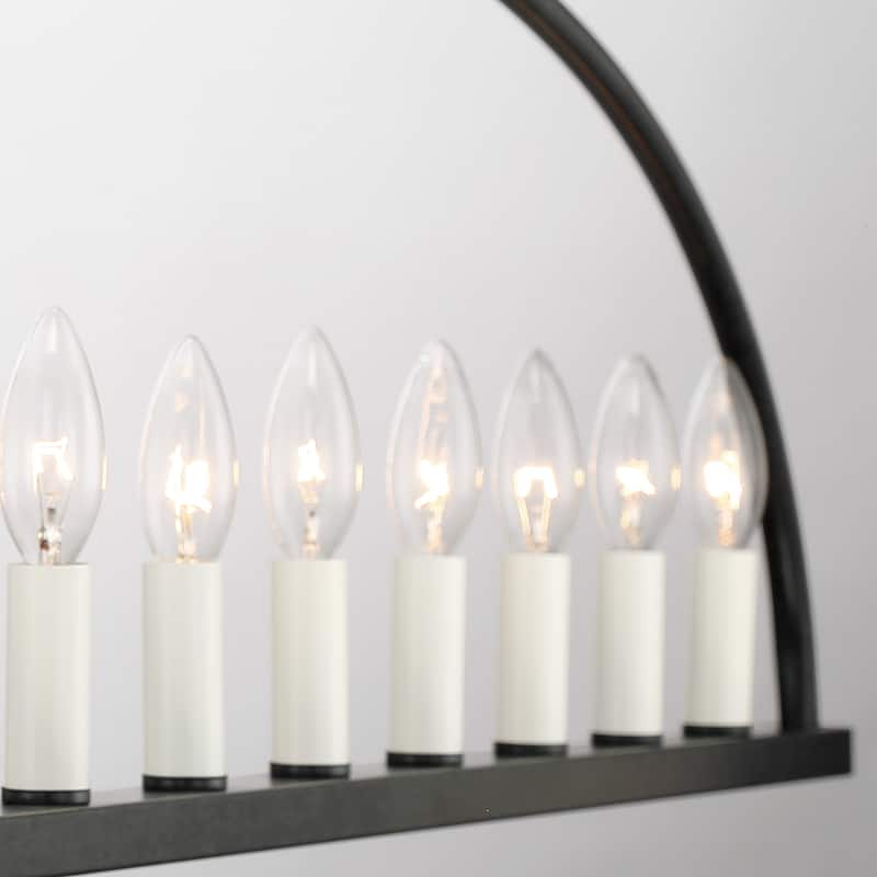 Abbott 11 Light Black Linear Chandelier - 54''W x 13.75''H