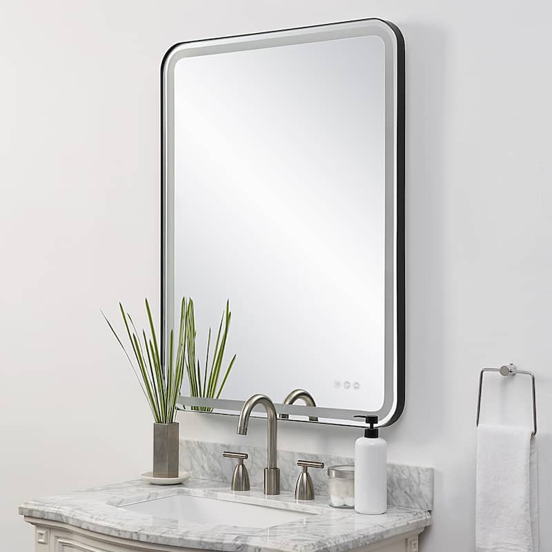 Uttermost 09946 Crofton 30"W x 40"H Rectangular Flat Accent Mirror