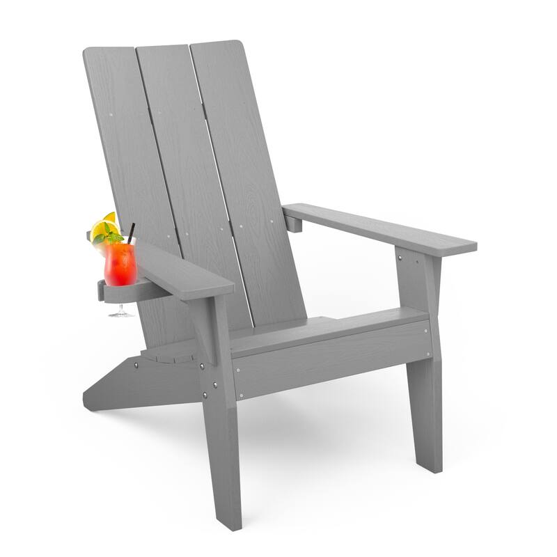 WINSOON Adirondack Chair Weather Resistant with Cup Holder