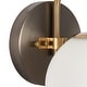 preview thumbnail 25 of 34, Aladari Modern Gold 3-Light Bathroom Vanity Lights Opal Glass Wall Sconces