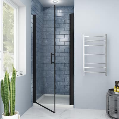 Elegant Adjustable Width Frameless Pivot Swing Shower Door with 1/4 inch Transparent Tempered by Certified Glass Door
