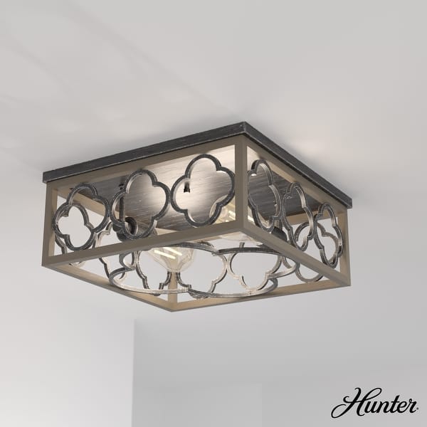 Hunter Langwood 4-Light Matte Copper Transitional Led Bare Bulb Chandelier