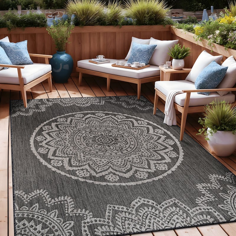 Beverly Rug Waikiki Insignia Modern Indoor Outdoor Rug