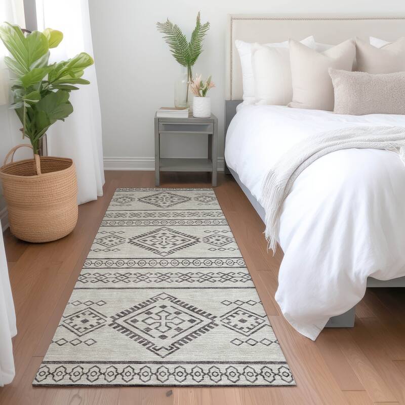 Premium Washable Super Soft Boho Globe Mayfield Rug - Beige - 2'3" x 7'6"