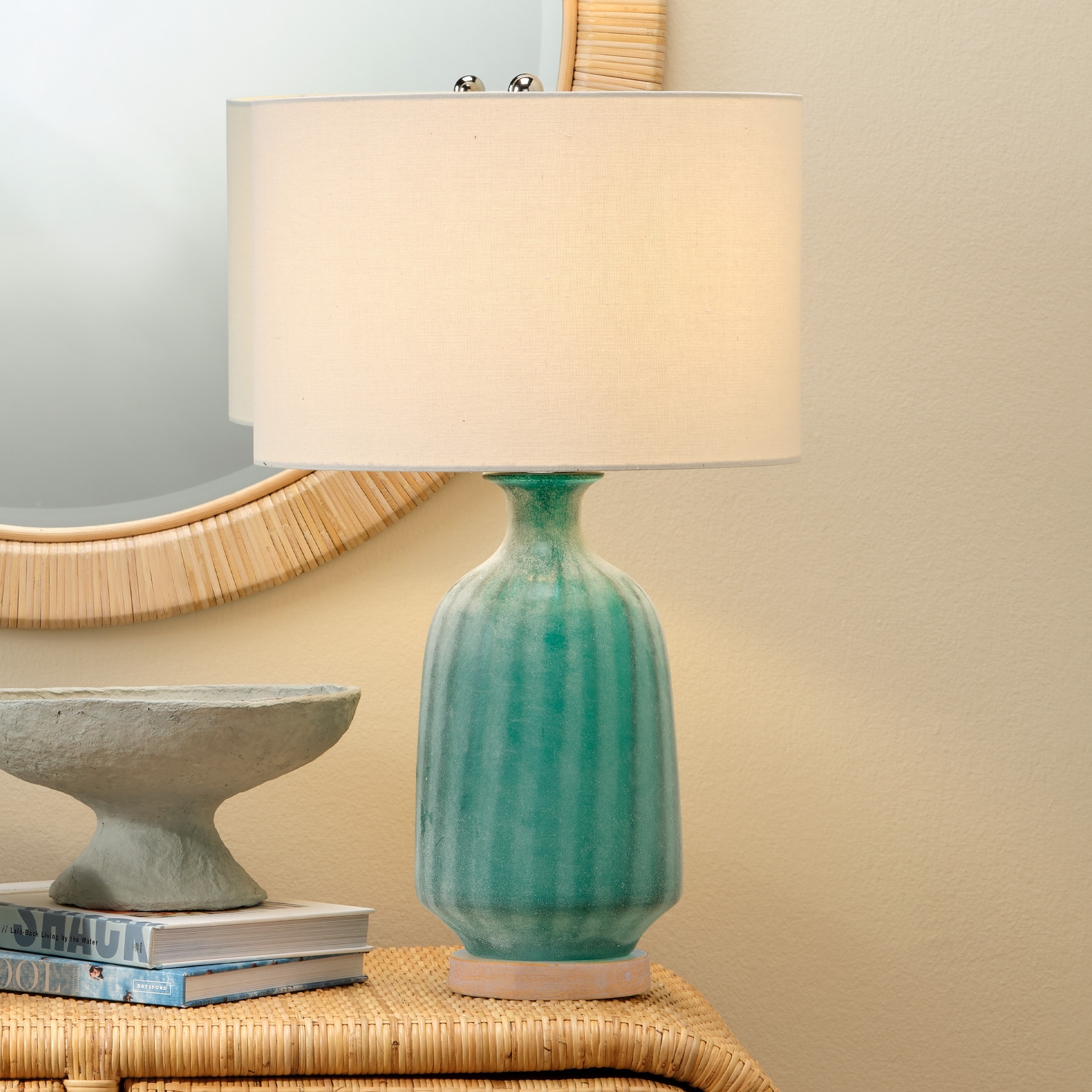 Alden Decor Eden Glass Table Lamp