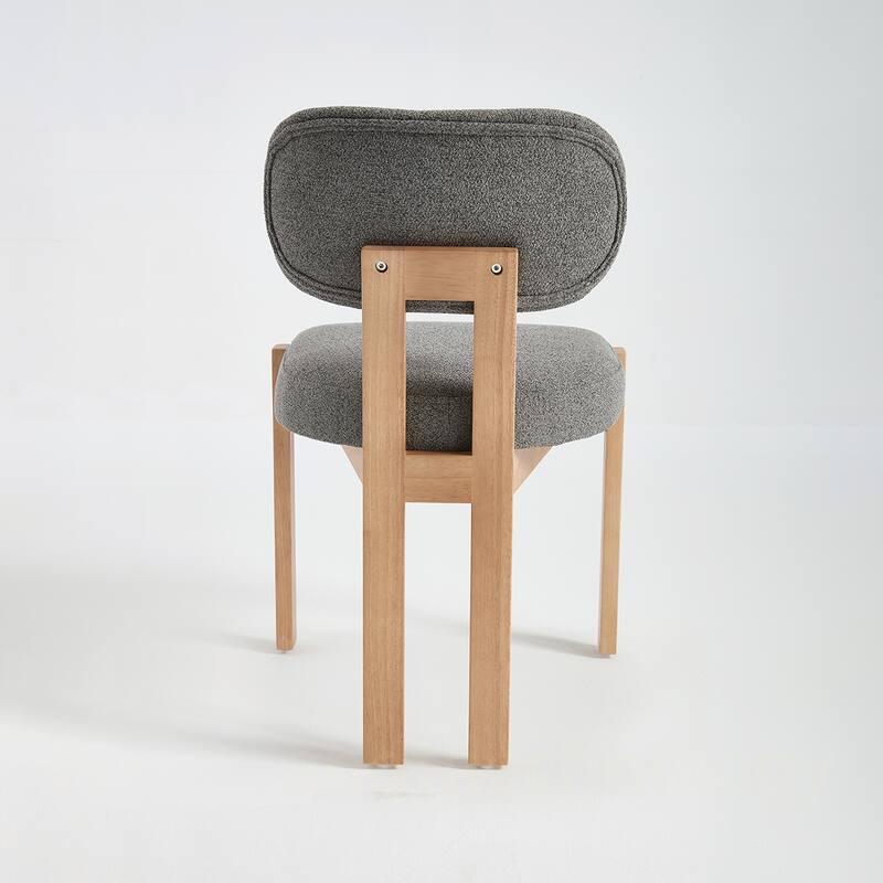 2PCS Wooden Fabric Dining Chair