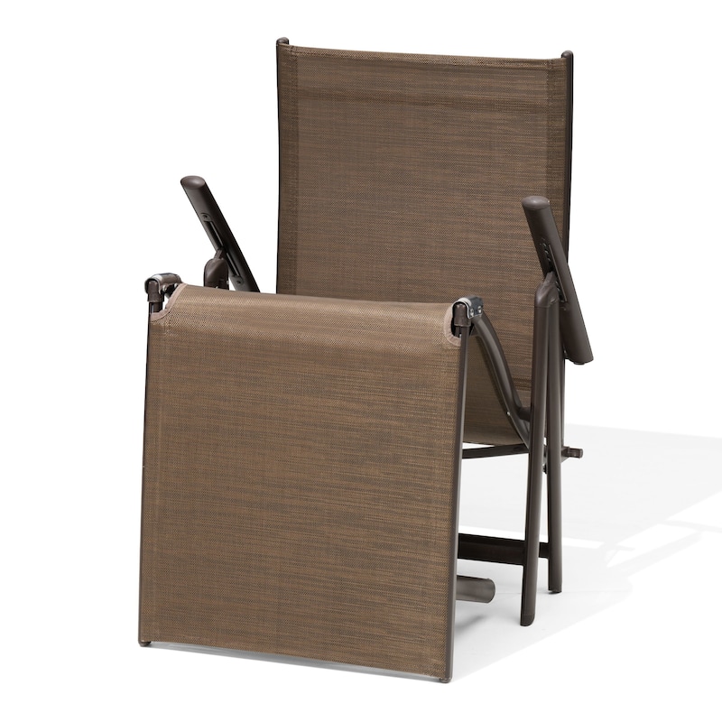 VredHom Outdoor Aluminum Portable Folding Chaise Lounge Chair - 70" L x 20" W x 14" H