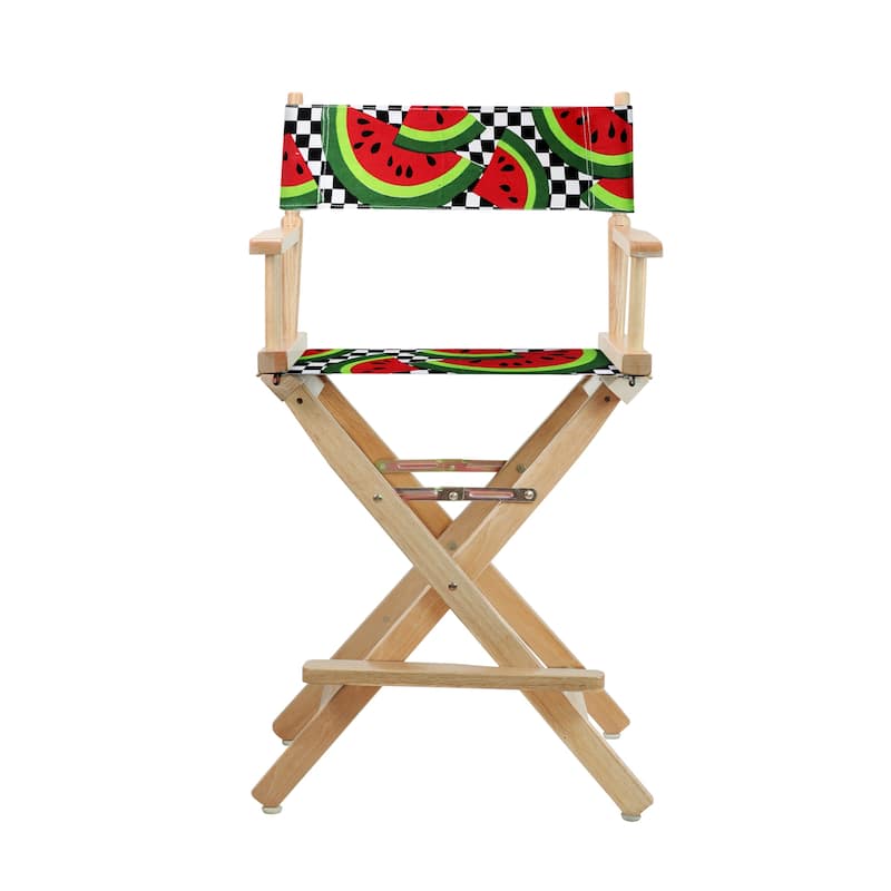 24" Director's Chair Natural Frame-Watermelon Slices - 23"W x 19"D x 39.5"H