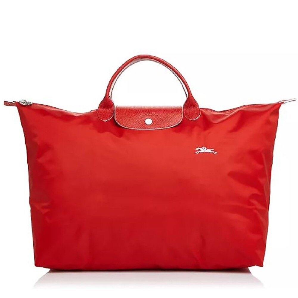 longchamp red leather bag