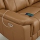 preview thumbnail 43 of 82, Spruce & Spring Genuine Leather Power Reclining Sofa with Optional Console & Flip-Down Table