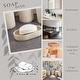 preview thumbnail 17 of 59, Chic Polyresin Soap Dish with Draining Bamboo Insert - 5 L x 3.4 W x 1 H