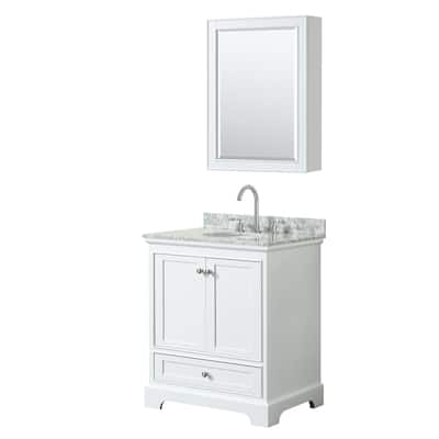 Wyndham Collection Deborah 30" Free Standing Single Vanity Set with