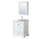 Option White / White Carrara Marble Top / Polished Chrome