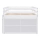 preview thumbnail 10 of 16, Full Size Loft Bed Kids Bed with Retractable Desk and Drawers, Solid Wood with Lateral Portable Desk and Shelves