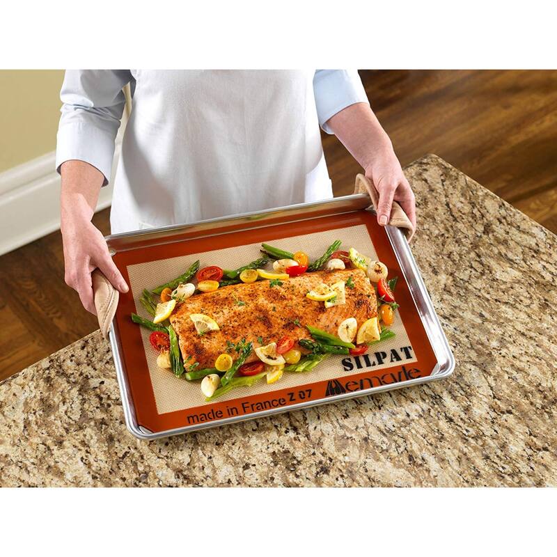 Non-Stick Full Size Rectangular Silicone Baking Mat, 16.5 x 24.5, Orange