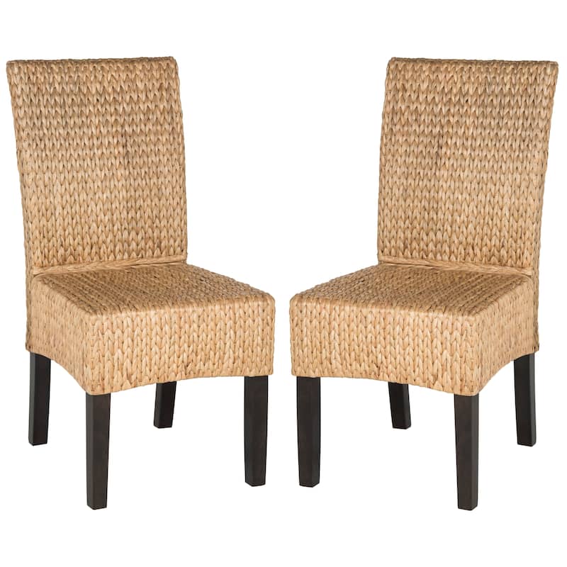 SAFAVIEH Clemensa Natural Dining Chair (Set of 2) - 18.1" x 22.8" x 39" - 18Wx23Dx39H
