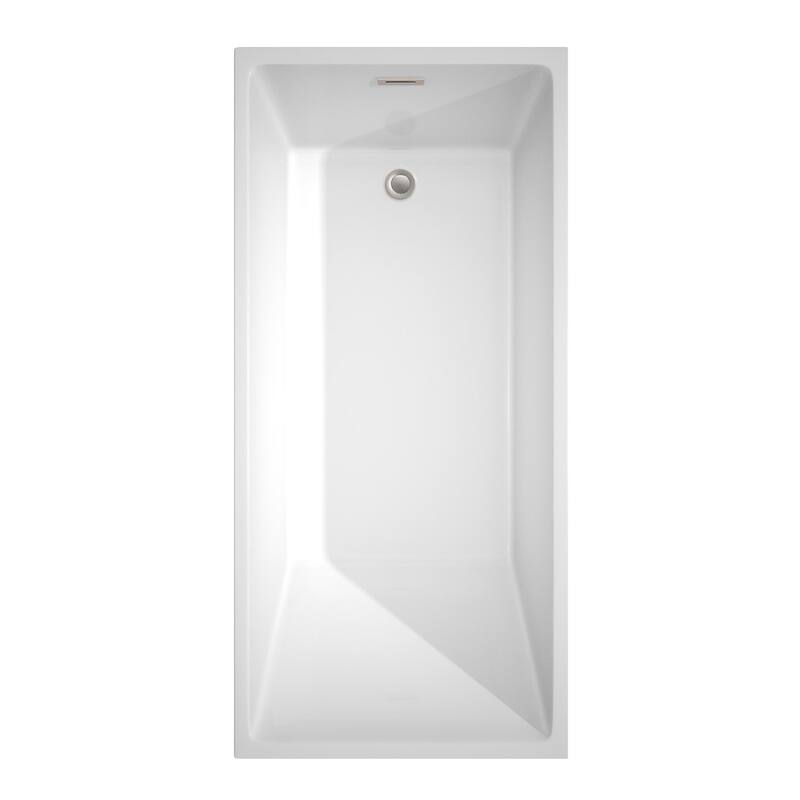 Wyndham Collection Hannah 67" Free Standing Acrylic Soaking Tub with
