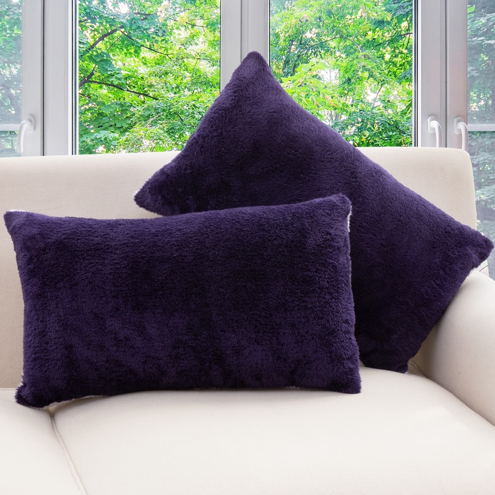 Cheer Collection Set of 2 Ultra Soft and Fluffy Throw Pillow