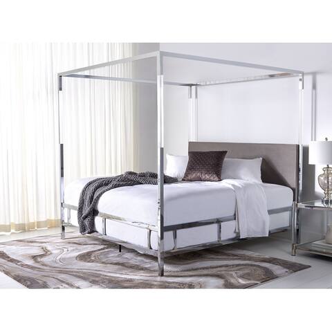 SAFAVIEH Couture Dorothy Acrylic King-sized Canopy Bed