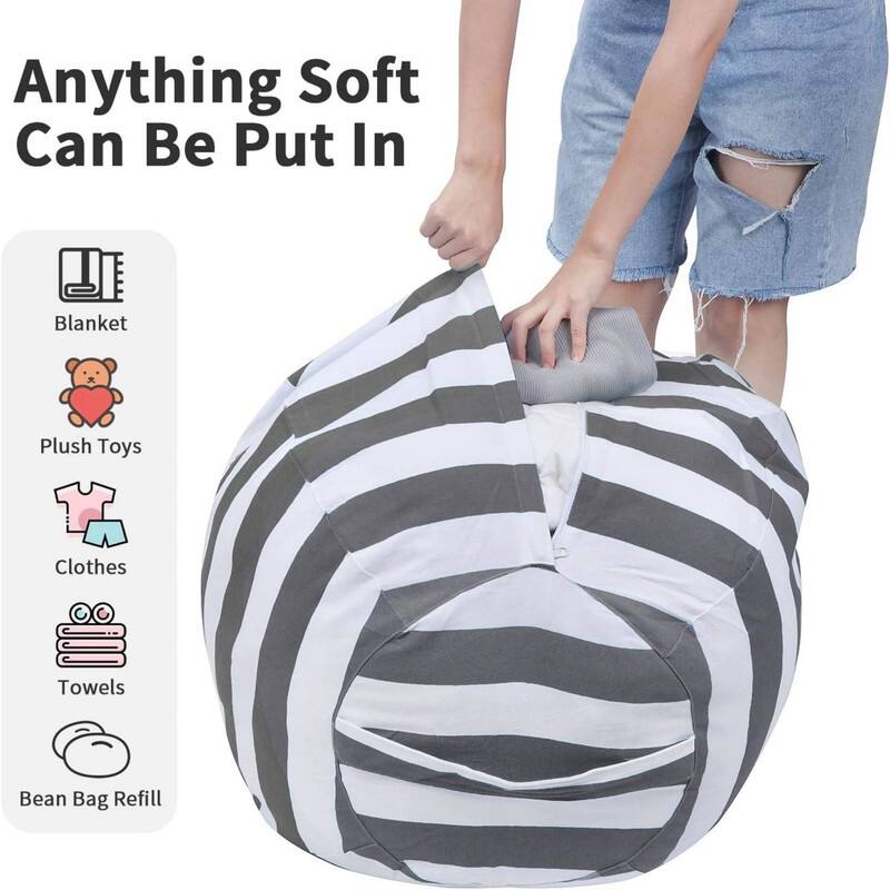 2 PCS Storage Bean Bag Chair Cover 24"