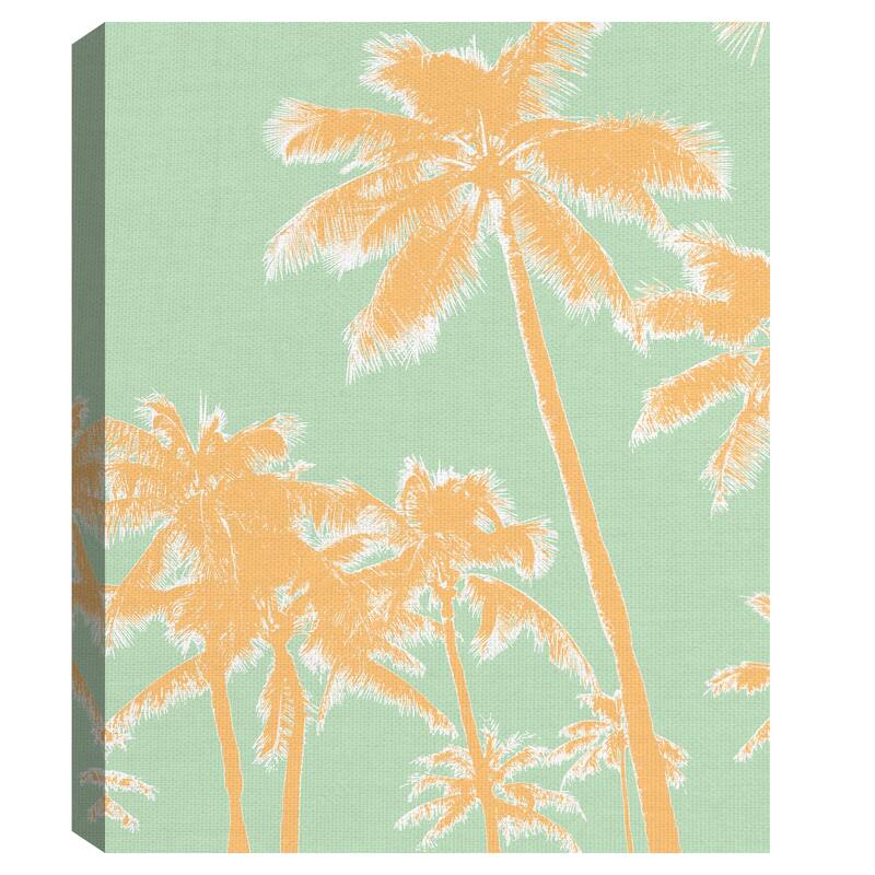 Retro Palms 1 Canvas Art Print