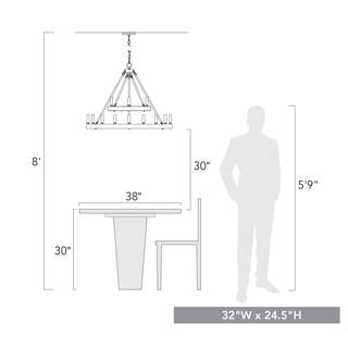 Alastair 2 Tier - 12 Light Chandelier - 35x24.5"