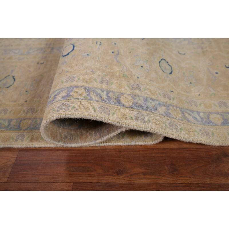 Muted Kashan Vintage Persian Area Rug Handmade Wool Carpet - 8'3" x 11'7"