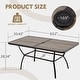 preview thumbnail 30 of 41, EROMMY Outdoor Dining Set, Swivel Rocking Chairs, Rectangular Table w Umbrella Hole, Patio Furniture Set for Backyard