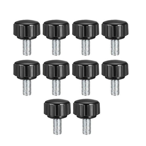 M5x10mm Male Thread Knurled Clamping Knobs Grip Thumb Screw on Type 10Pcs