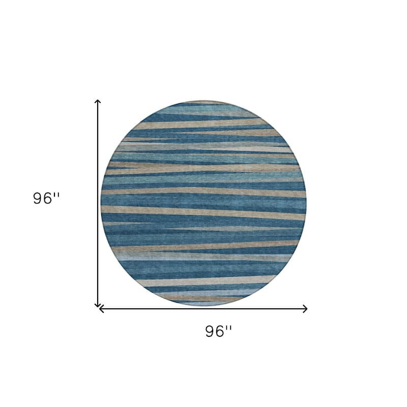 HomeRoots Striped Transitional Rectangle Outdoor Rug