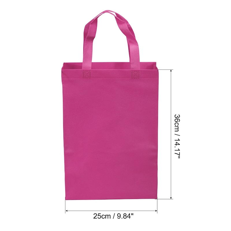 36x25cm Reusable Gift Bags 10Pcs Non-Woven Grocery Tote Bag for Travel