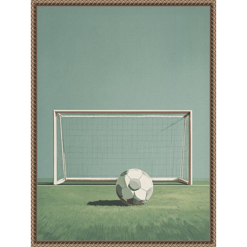 Soccer Goal by Andreas Magnusson (18 x 24 in.), Framed Canvas Wall Art Print