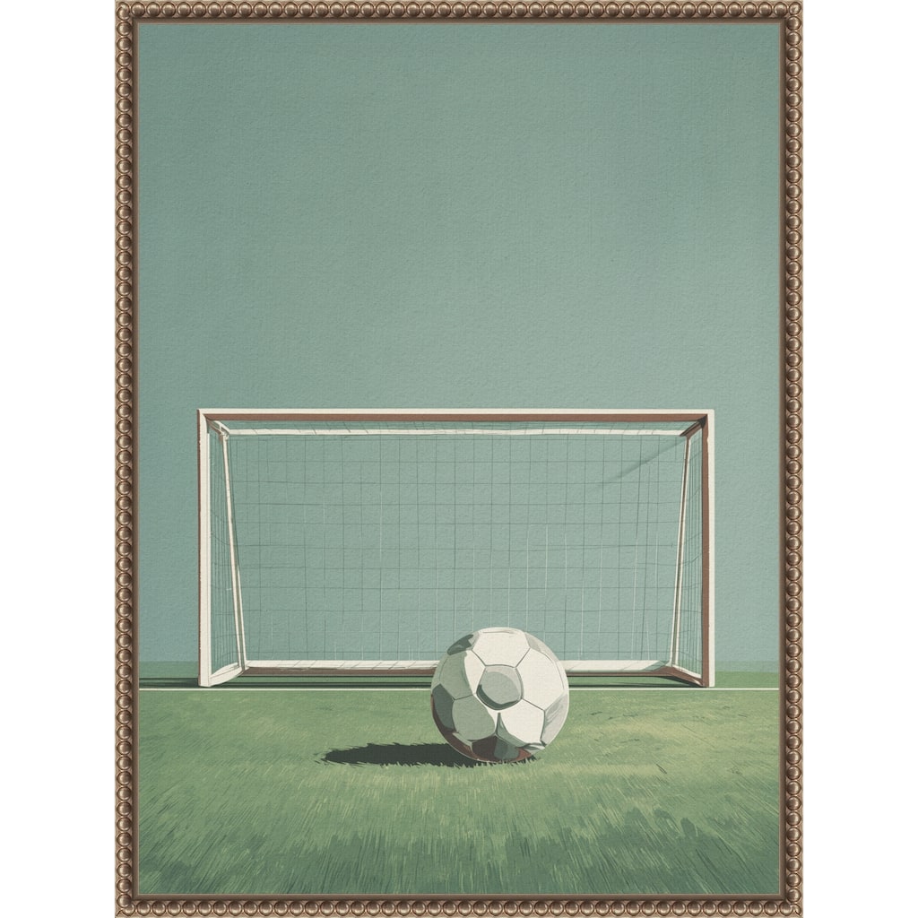 Soccer Goal by Andreas Magnusson (18 x 24 in.), Framed Canvas Wall Art Print