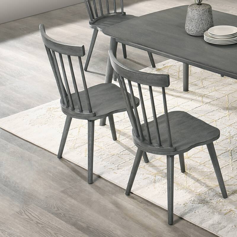 2 Pieces Set Dining Side Chair Rustic Modern Farmhouse Design Retro Design Easy To Assembly